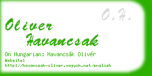 oliver havancsak business card