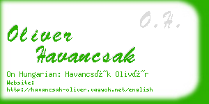 oliver havancsak business card